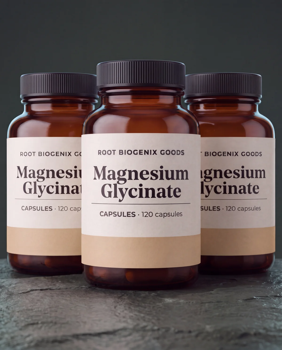 Magnesium Glycinate, 3 Bottles, 3 bottles